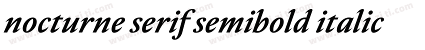 nocturne serif semibold italic字体转换